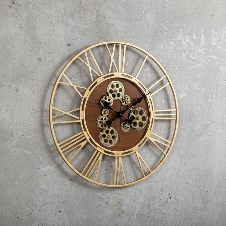 Stylish Steampunk Clock With Roman Numerals