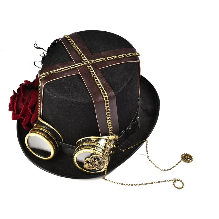 Stylish Steampunk Hat with Goggles Stylish