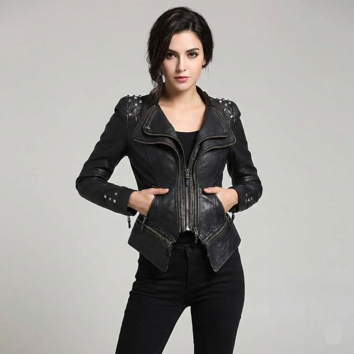Stylish Steampunk Jacket With Rivets