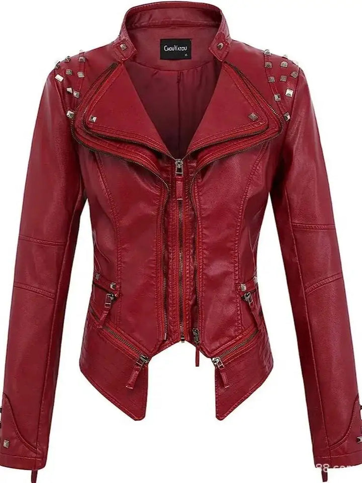 Stylish Steampunk Jacket With Rivets modern