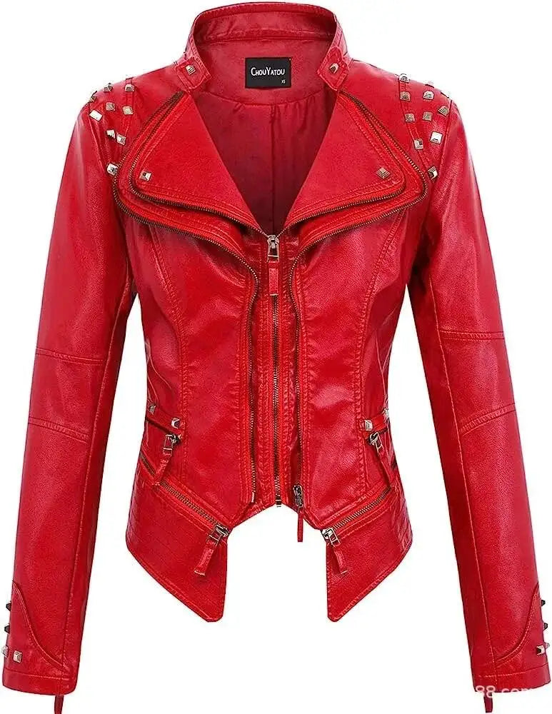 Stylish Steampunk Jacket With Rivets refined