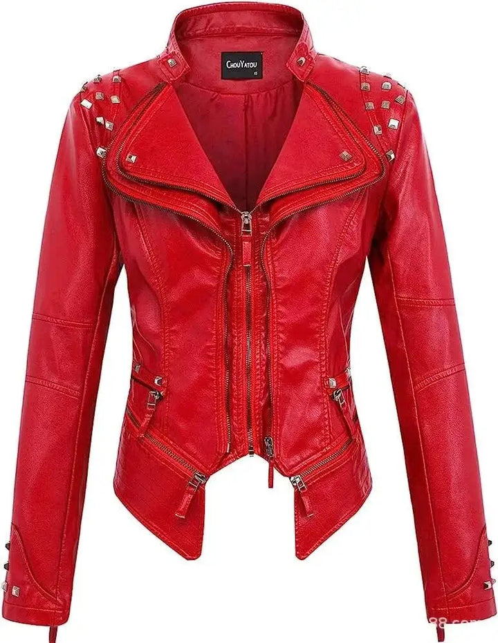 Stylish Steampunk Jacket With Rivets refined