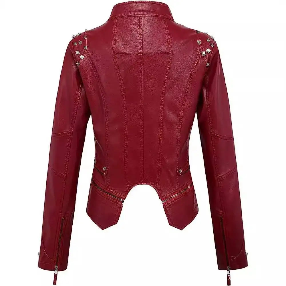 Stylish Steampunk Jacket With Rivets sleek