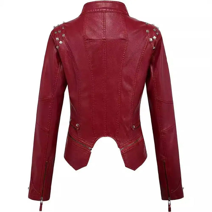Stylish Steampunk Jacket With Rivets sleek