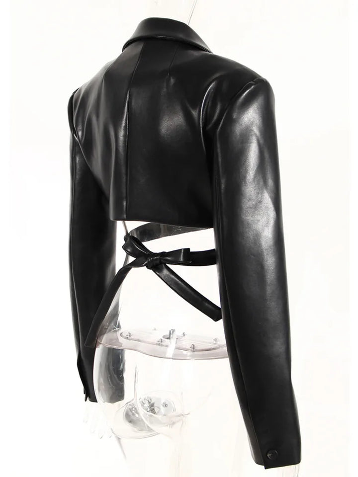 Stylish Steampunk Leather Jacket sleek