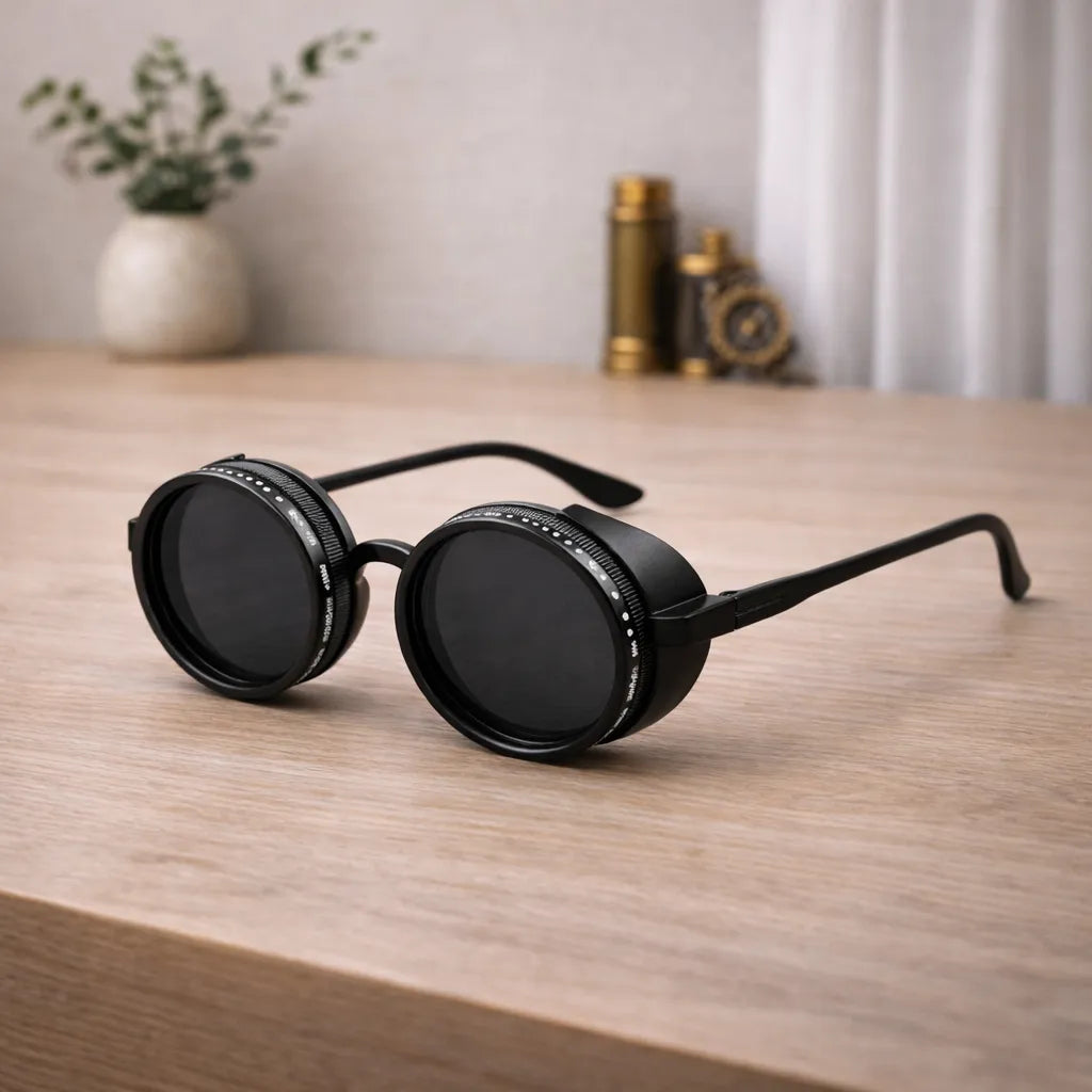 Stylish Steampunk Round Sunglasses