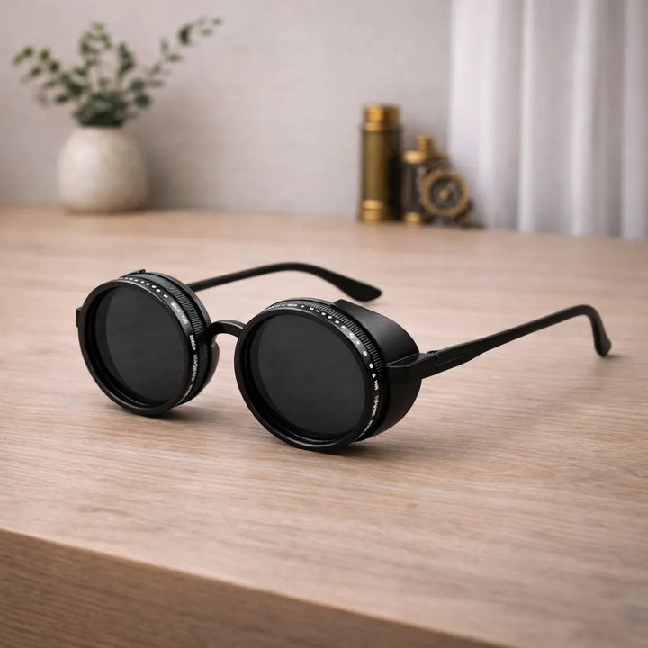 Stylish Steampunk Round Sunglasses