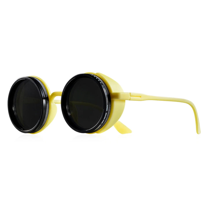 Stylish Steampunk Round Sunglasses – retro design