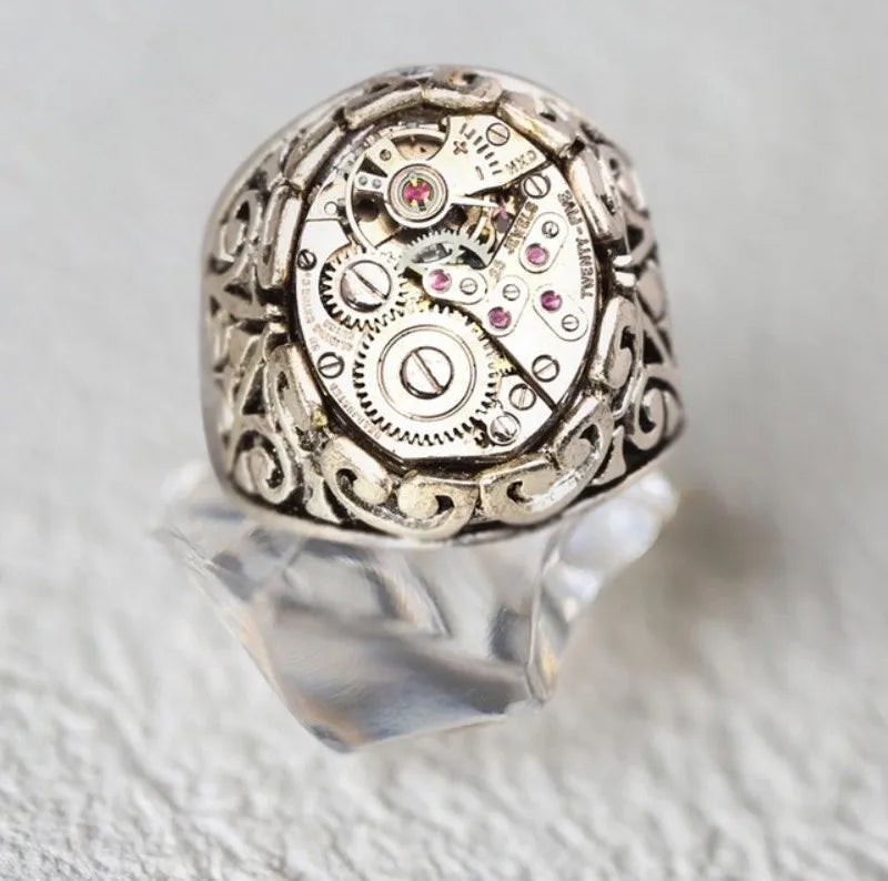 Stylish Vintage Steampunk Gear Ring chic