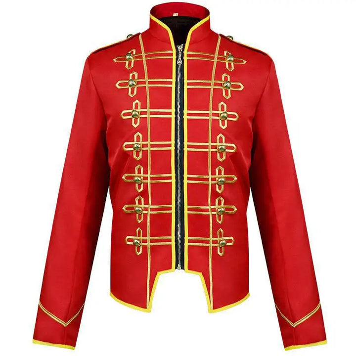 Stylish vintage steampunk medieval jacket in dark tones