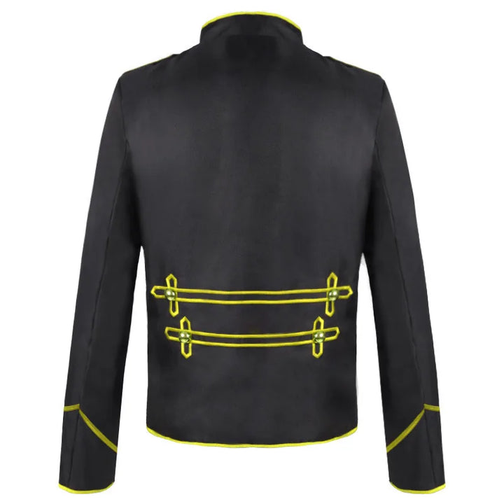Stylish vintage steampunk medieval jacket with metal accents
