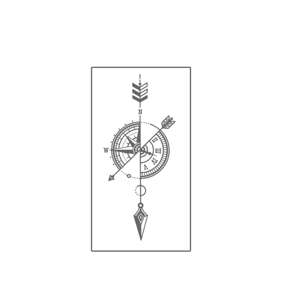 Tattoo Watch Steampunk Minimalist Compass chic
