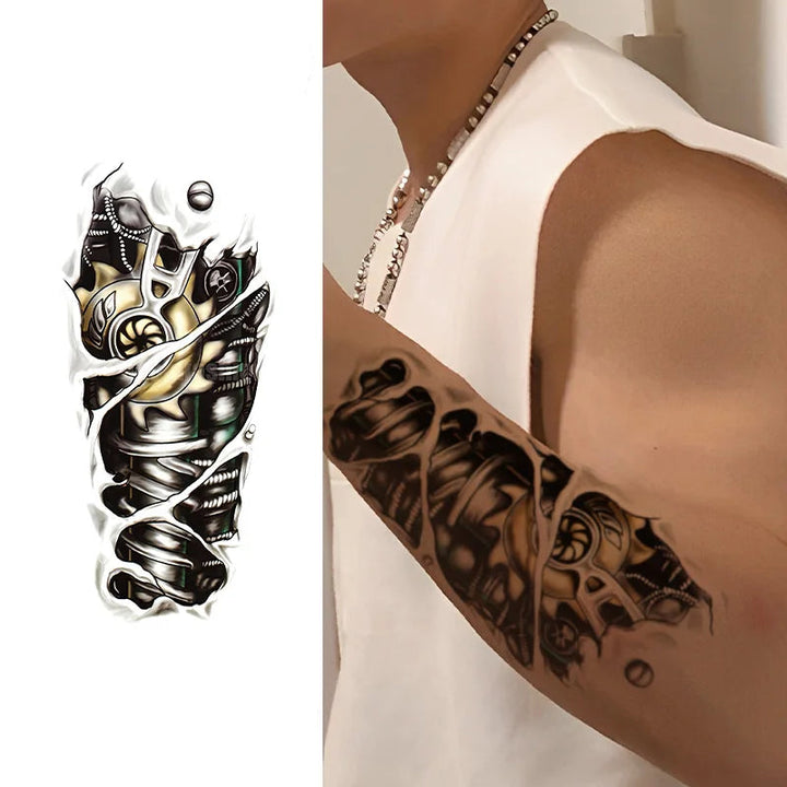 Temporary Steampunk Tattoo Design stylish