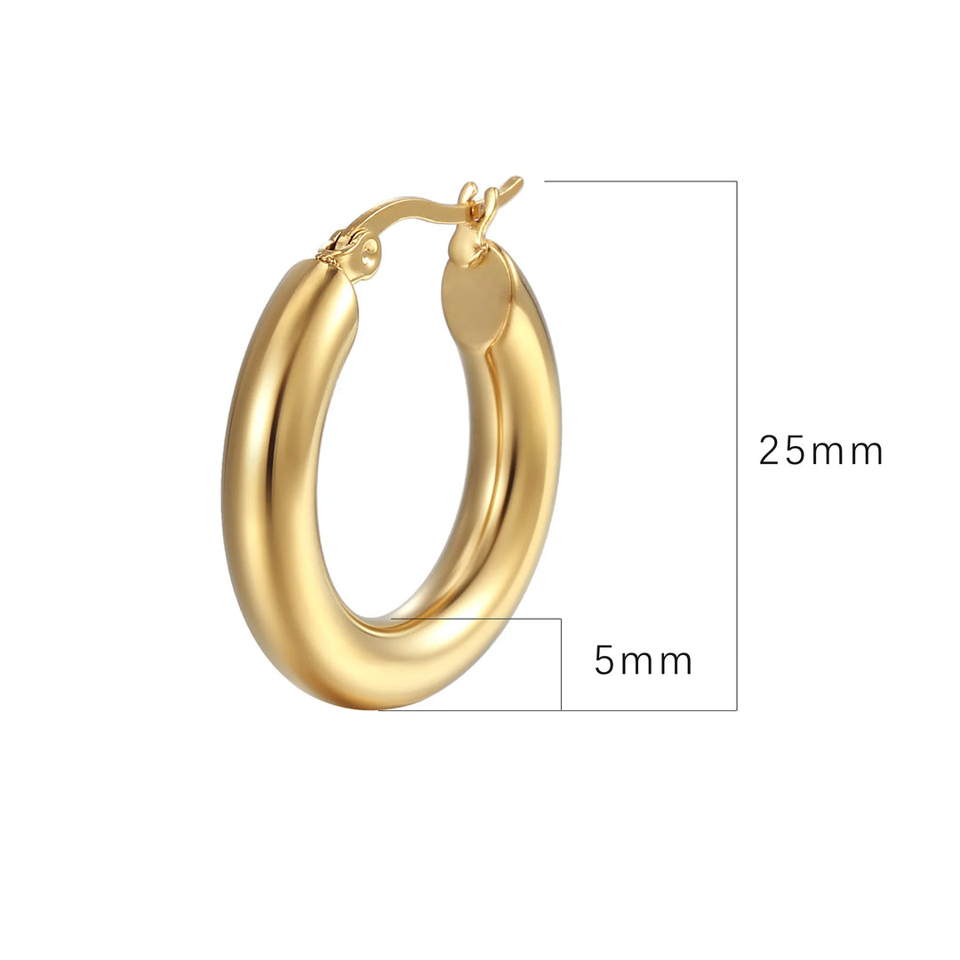 Thick Steampunk Hoop Earrings stylish