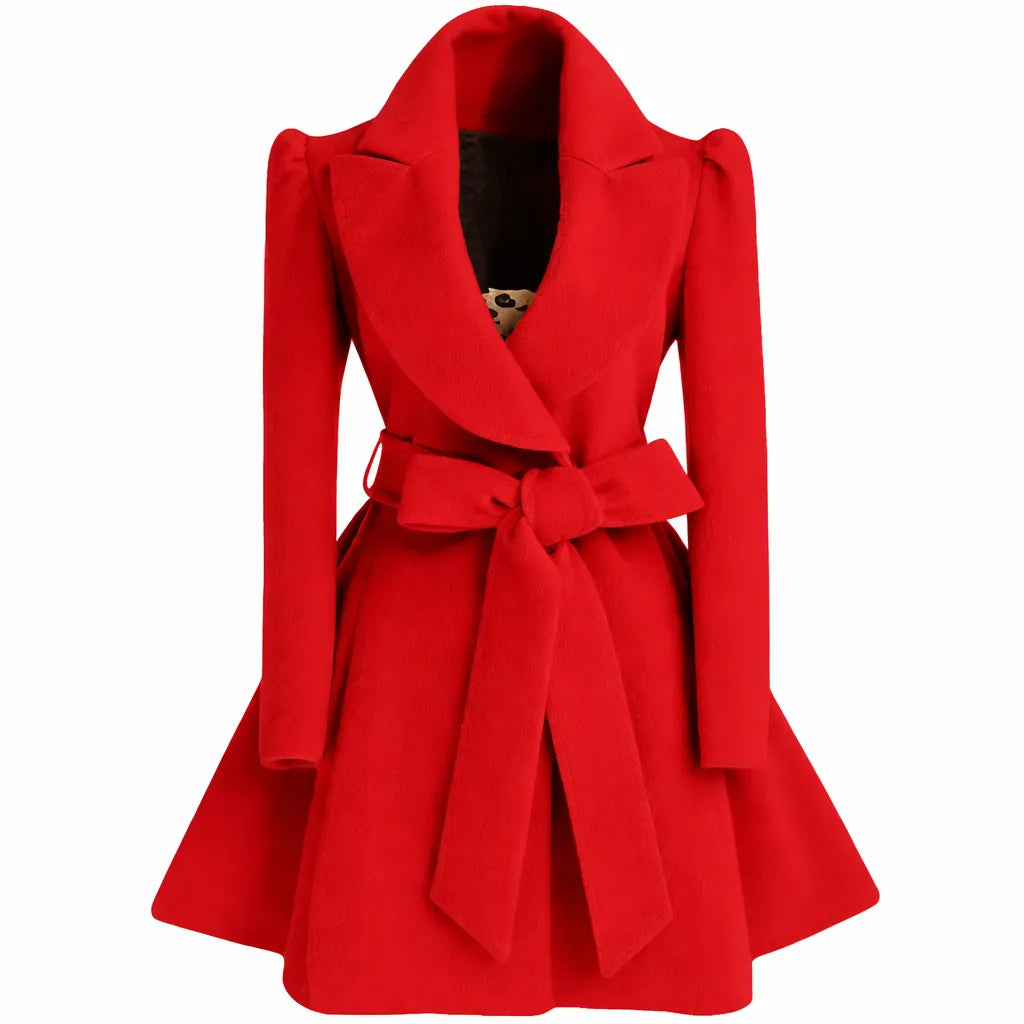 Thick Steampunk Winter Coat Red
