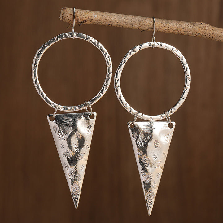 Triangular Steampunk Earrings
