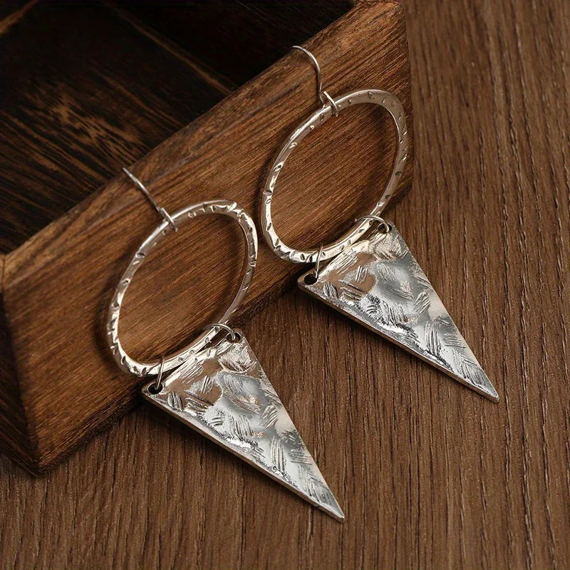 Triangular Steampunk Earrings chic