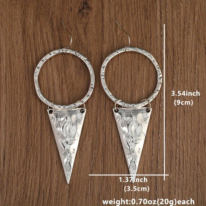 Triangular Steampunk Earrings quality
