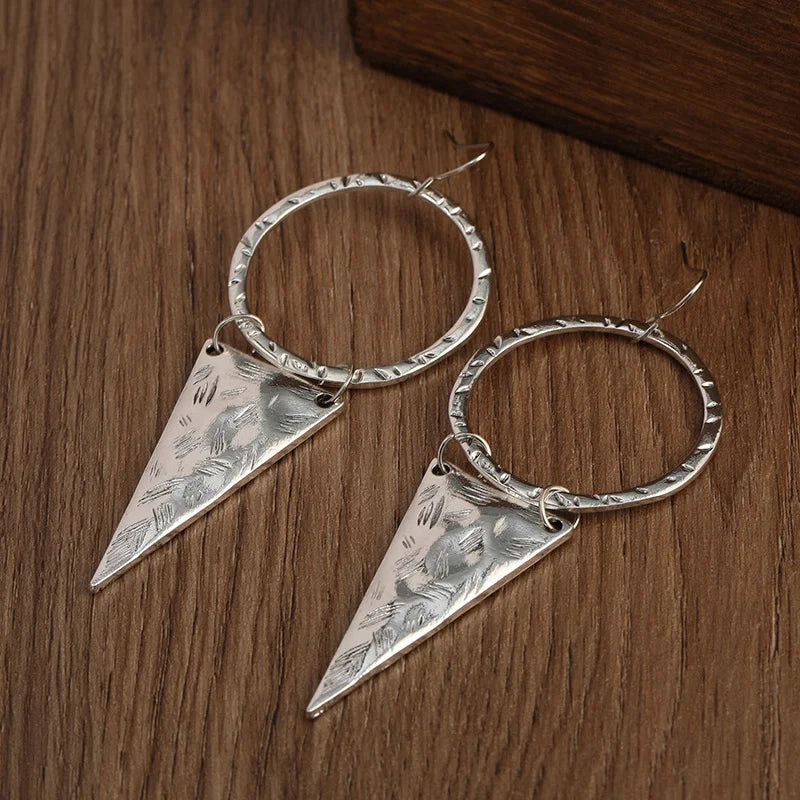 Triangular Steampunk Earrings tendance