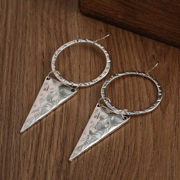 Triangular Steampunk Earrings tendance