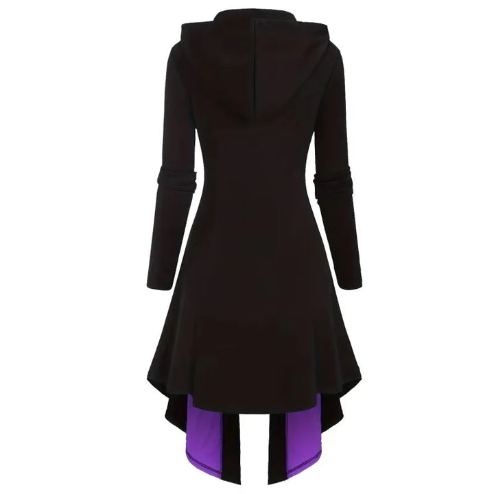 Two-tone Steampunk Gothic Coat with Lacing Back