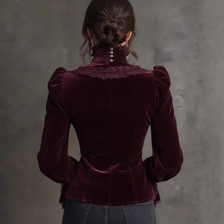 Velvety Steampunk Shirt elegant