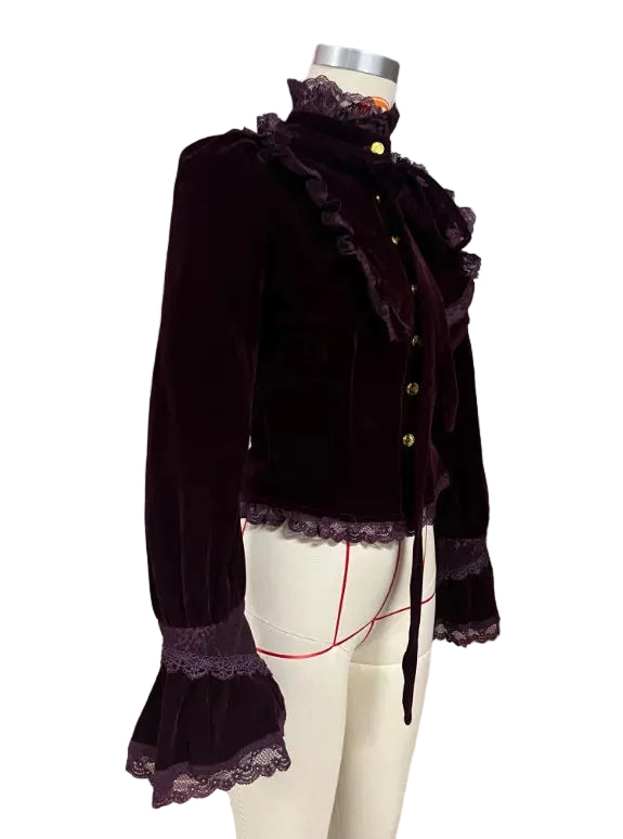 Velvety Steampunk Shirt stylish