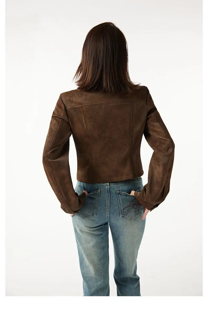 Vest Bomber Aviator Steampunk Brown classic