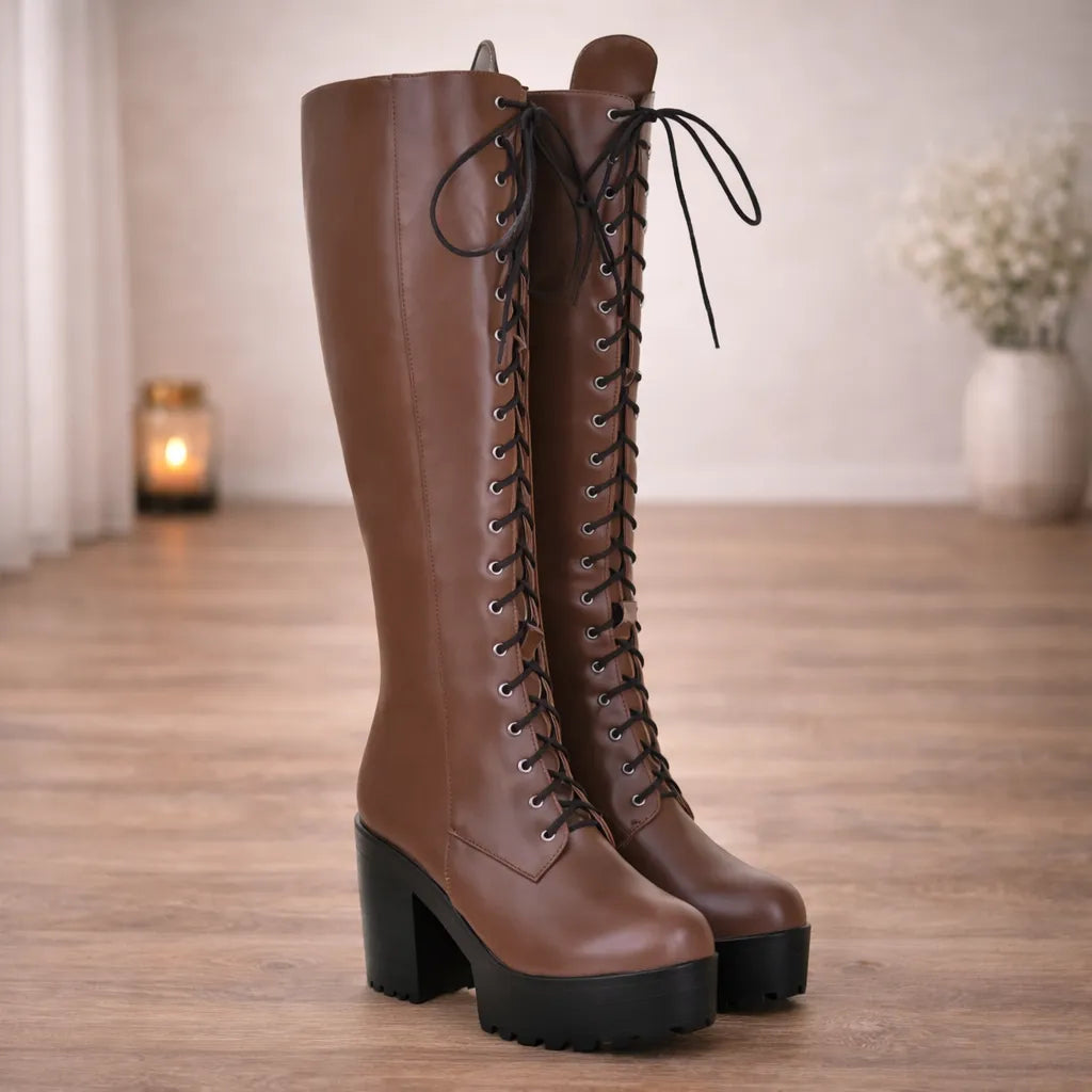Victorian Black Lace Up Boots