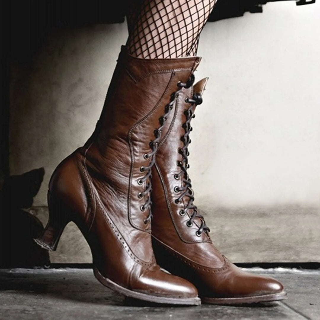 Victorian Brown Boots Stylish