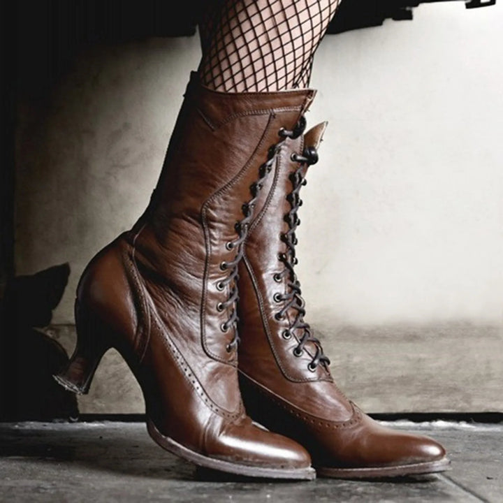 Victorian Brown Boots Stylish
