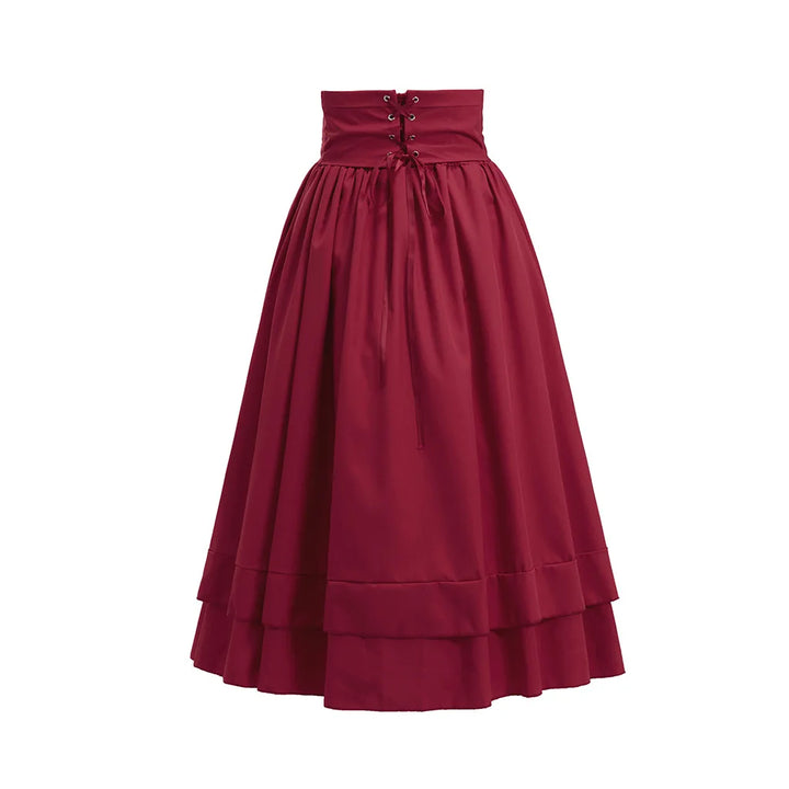 Victorian Steampunk Buttoned Skirt dramatic