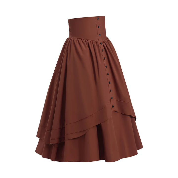 Victorian Steampunk Buttoned Skirt elegant