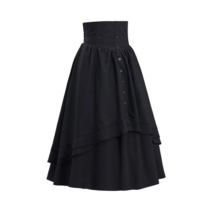 Victorian Steampunk Buttoned Skirt stylish