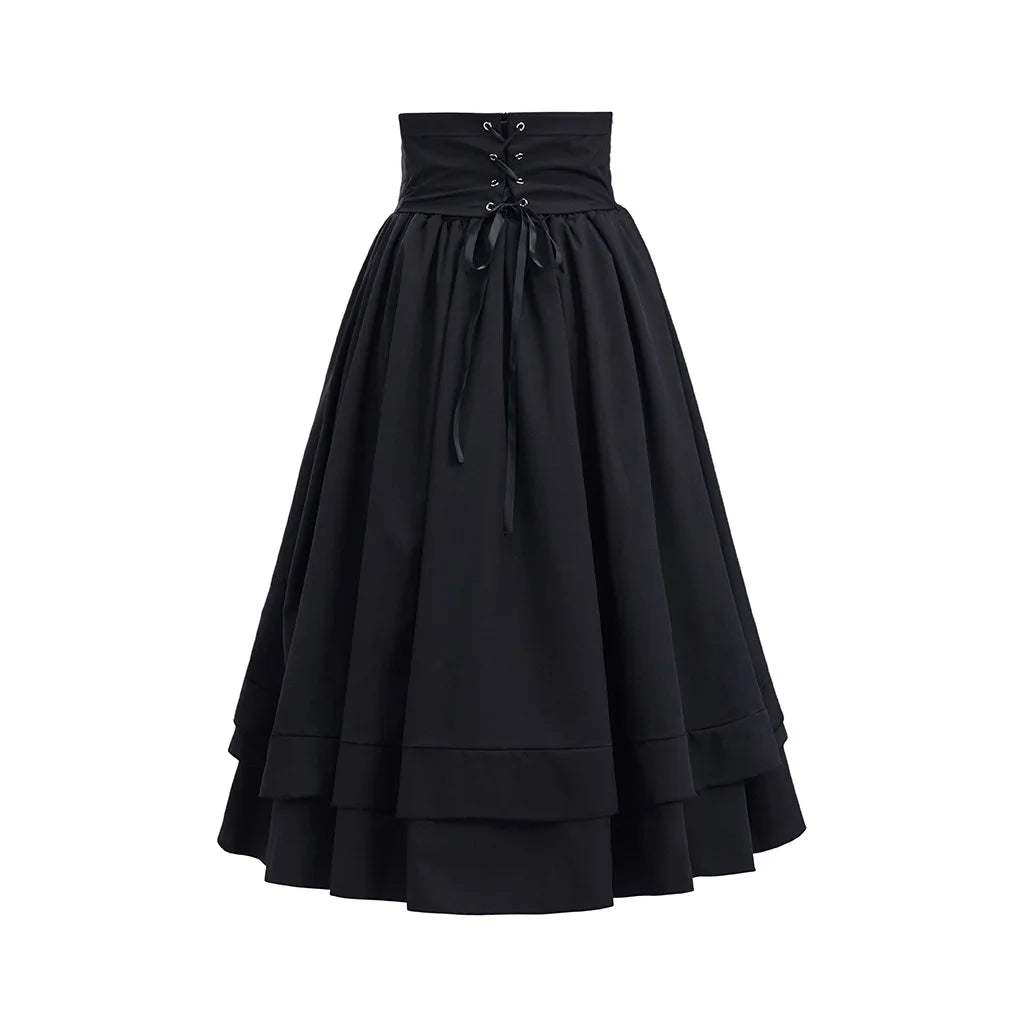 Victorian Steampunk Buttoned Skirt unique