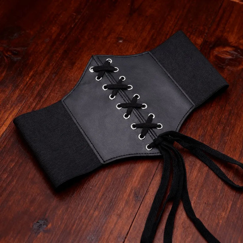 Victorian Steampunk Lace-Up Belt
