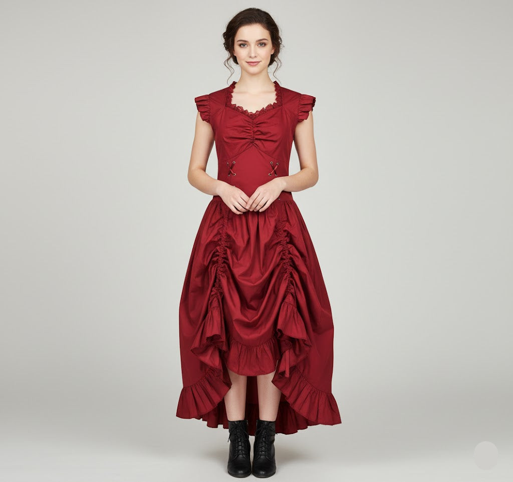 chinese dress ladies Victorian Steampunk Lace Dress