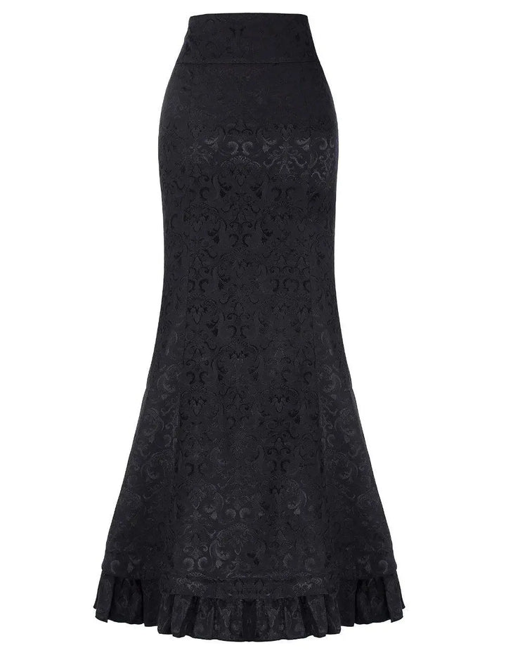 Victorian Steampunk Maxi Skirt With Laces sexy