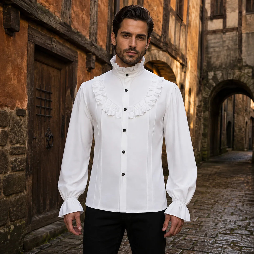 Victorian Steampunk Ruffled Shirt