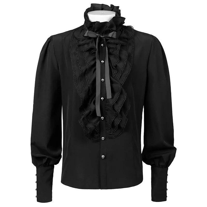 Victorian Steampunk Shirt for Women Black