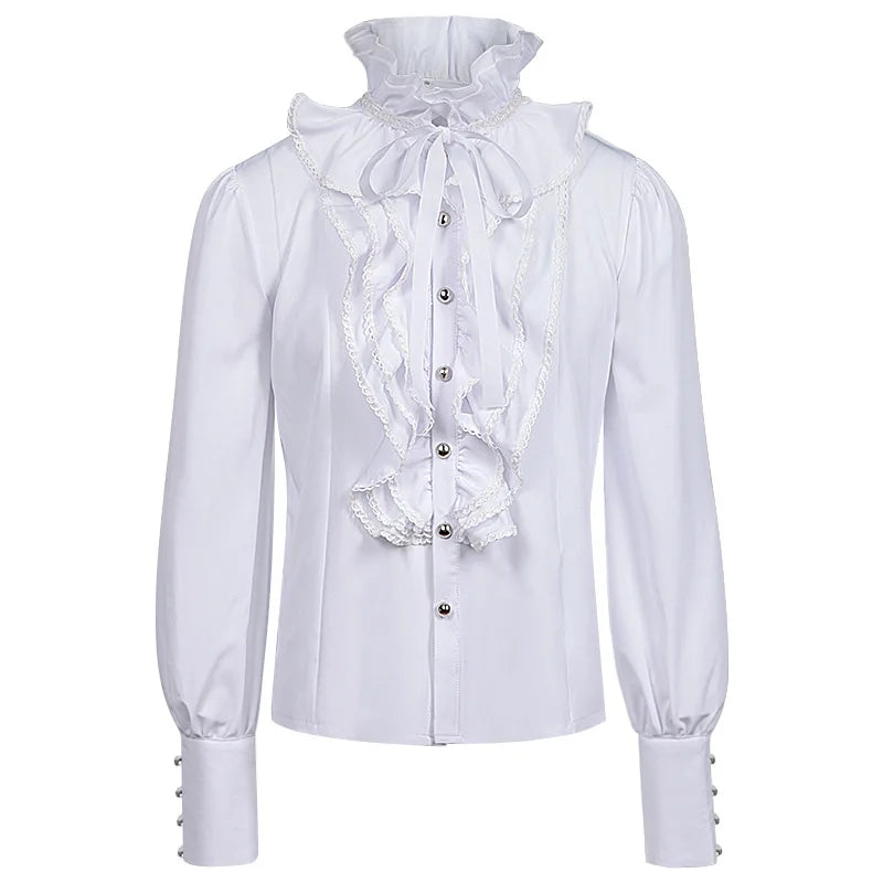 Victorian Steampunk Shirt for Women White
