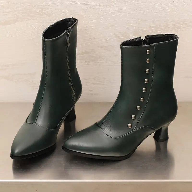 Victorian Style Boots Green