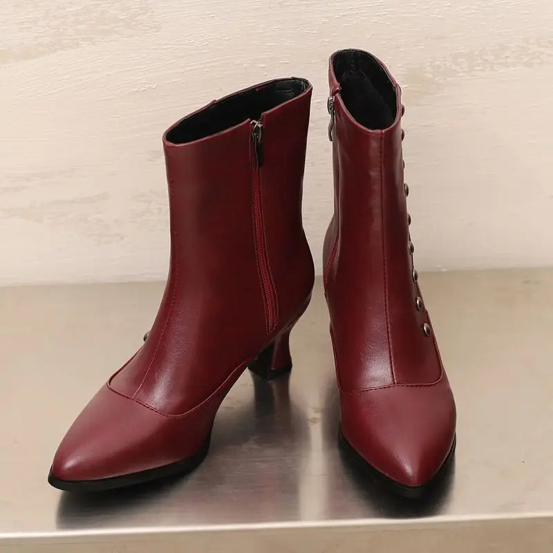 Victorian Style Boots Leather