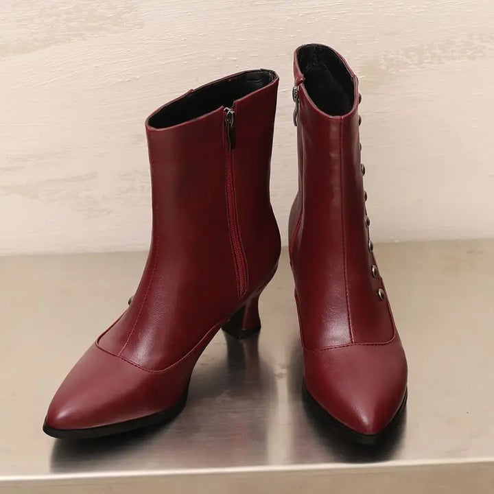 Victorian Style Boots Leather