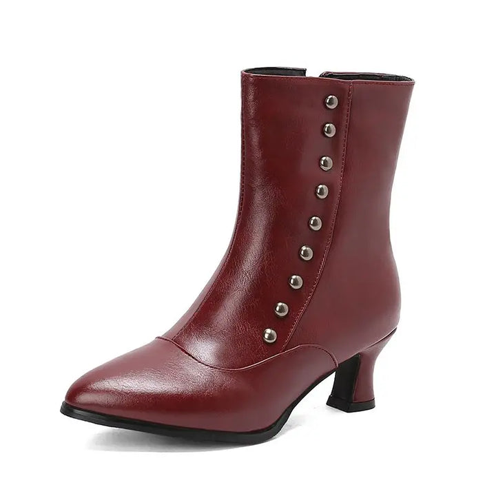 Victorian Style Boots Red