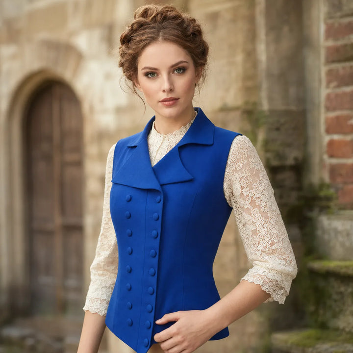 Victorian Vest Renaissance Medieval V-neck