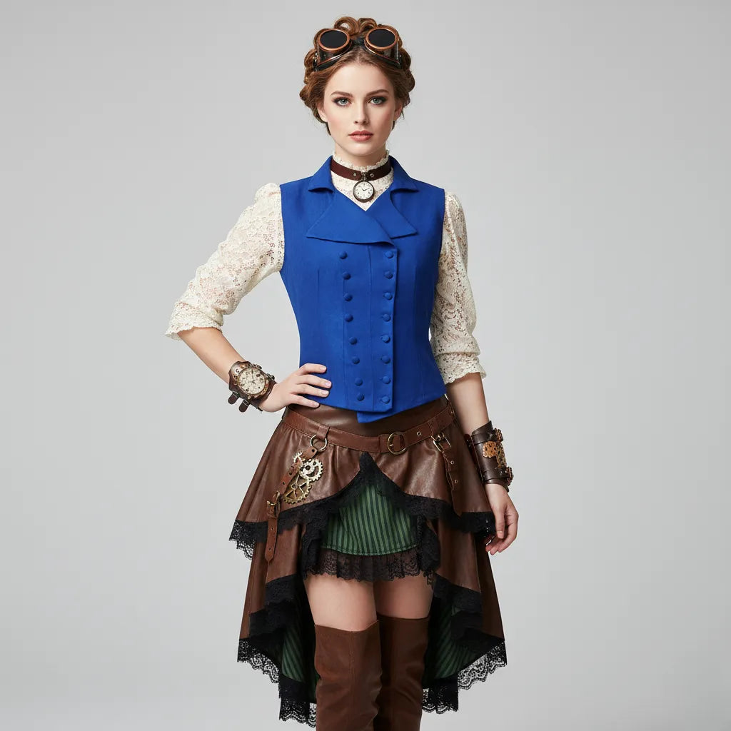 Victorian Vest Renaissance Medieval V-neck