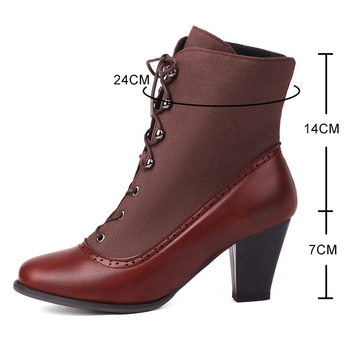Victorian round-toe steampunk boots antique look