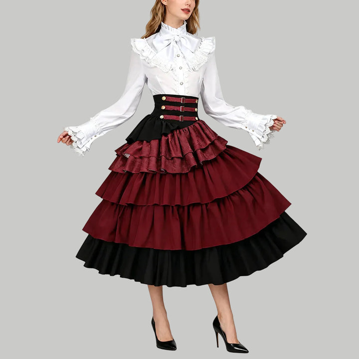 Victorian steampunk long skirt
