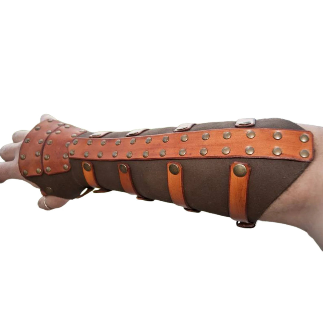 Viking Leather Rivet Arm Guards Steampunk chic